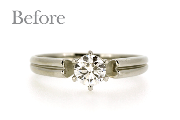 リフォーム前のプラチナ製ダイヤモンドリング
