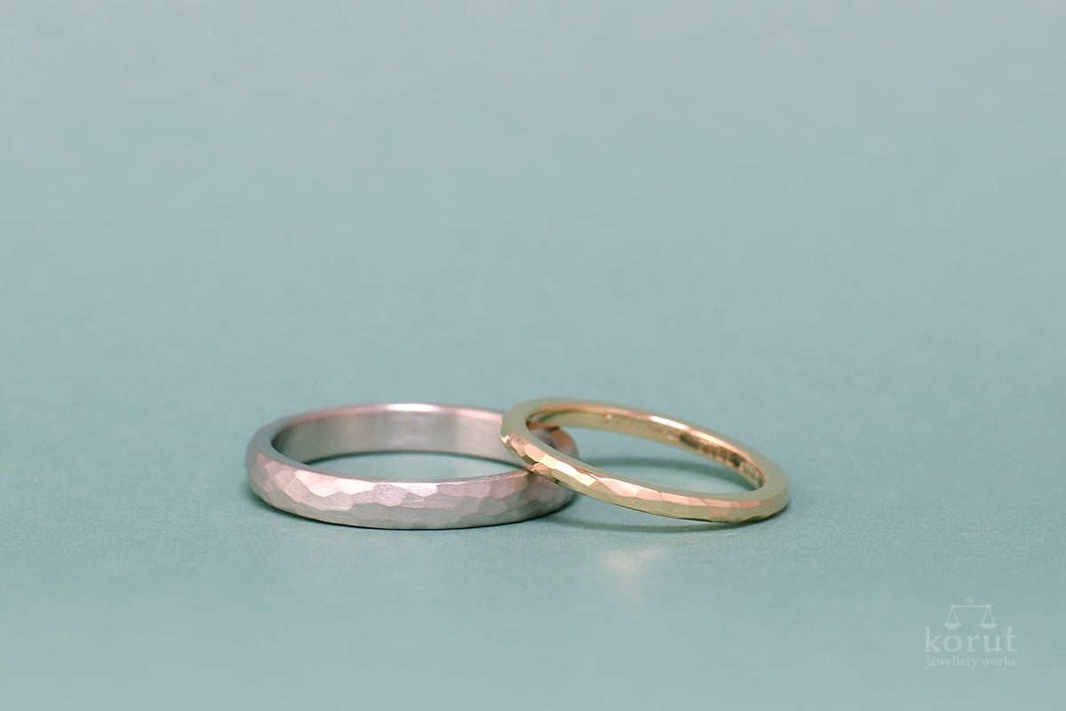 Pt950＆K14　マリッジリング