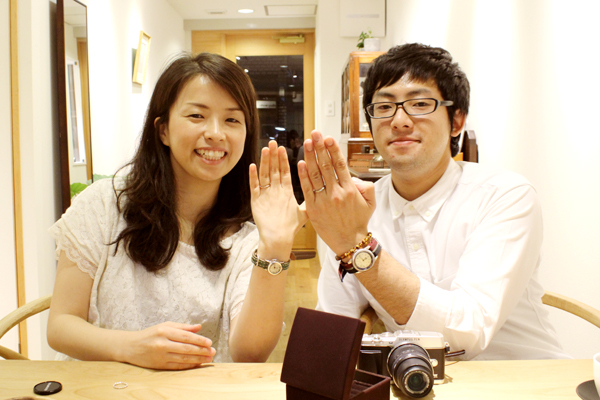 フルオーダーマリッジリング(結婚指輪)納品風景2