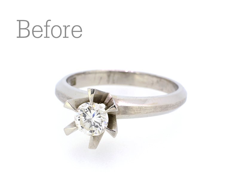 リフォーム前の立爪リング