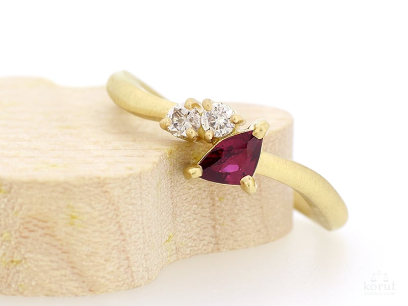 ルビーとダイヤの指輪（リフォーム後）