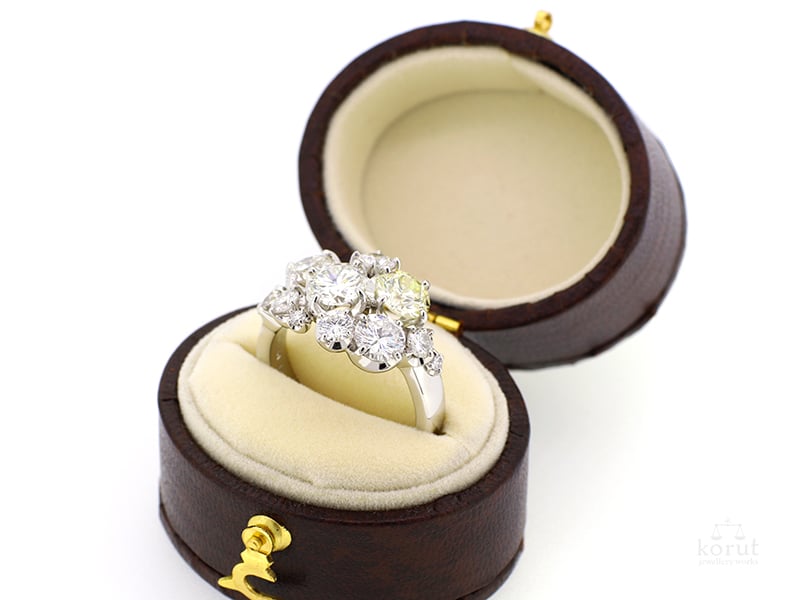 リフォーム後のダイヤモンドリング