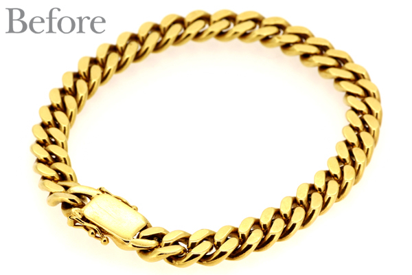 リフォーム前の18金イエローゴールド喜平ブレスレット