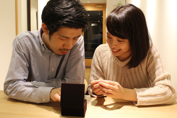 マリッジrング(結婚指輪)納品風景1