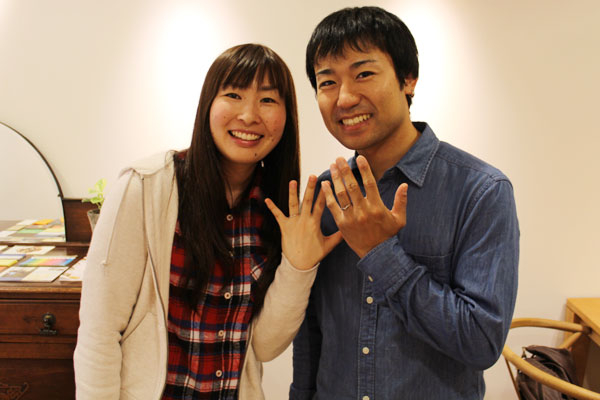 フルオーダーマリッジリング(結婚指輪)納品風景2