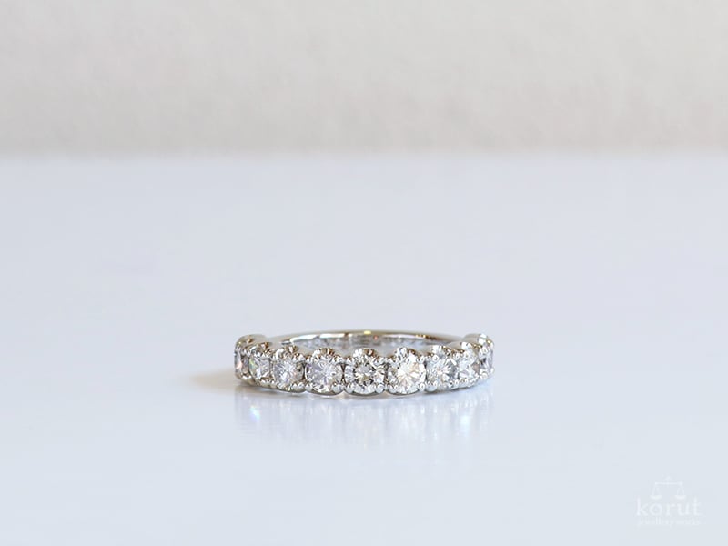 リフォーム後/プラチナのハーフエタニティリング