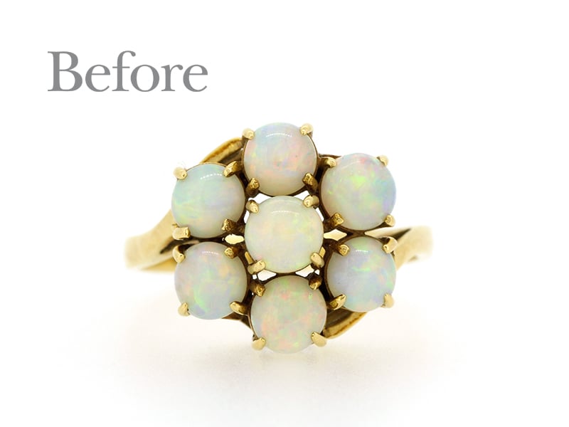 お母様から受け継がれた、リフォーム前の指輪