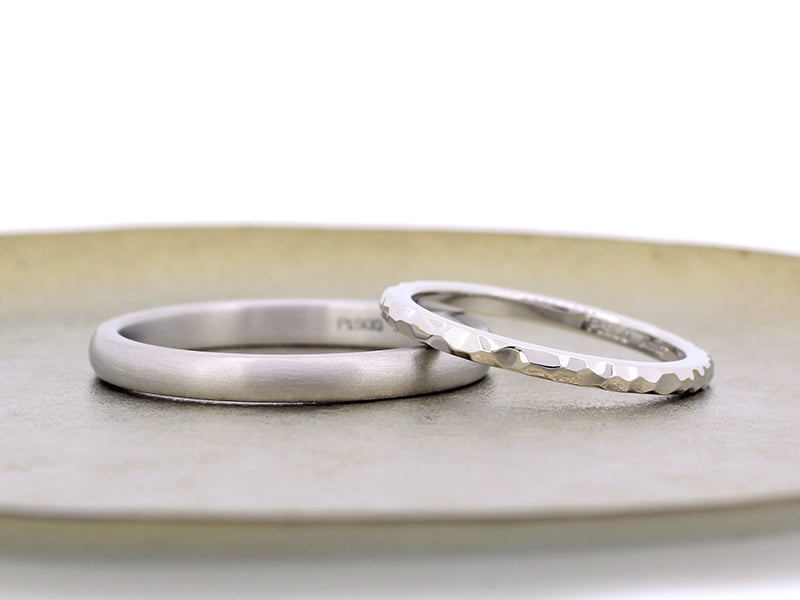 プラチナ製マリッジリング（結婚指輪）