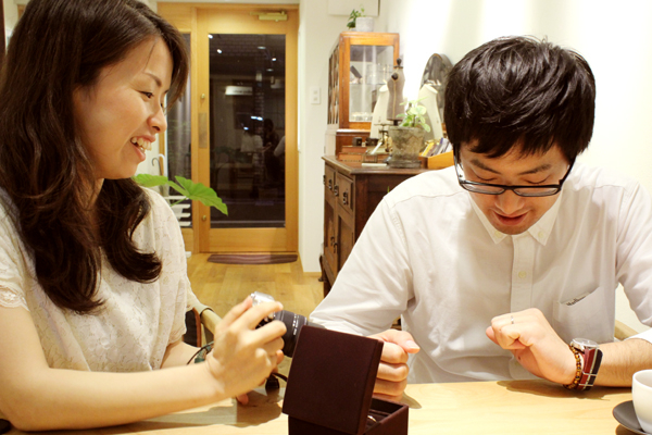 フルオーダーマリッジリング(結婚指輪)納品風景1