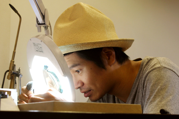 フルオーダーマリッジリング(結婚指輪)制作体験・文字打刻1