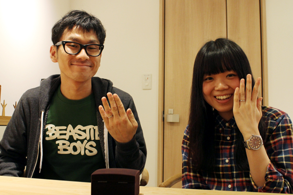 フルオーダーマリッジリング(結婚指輪)納品風景