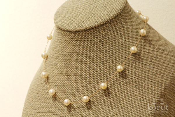 あこや真珠のステーションネックレス