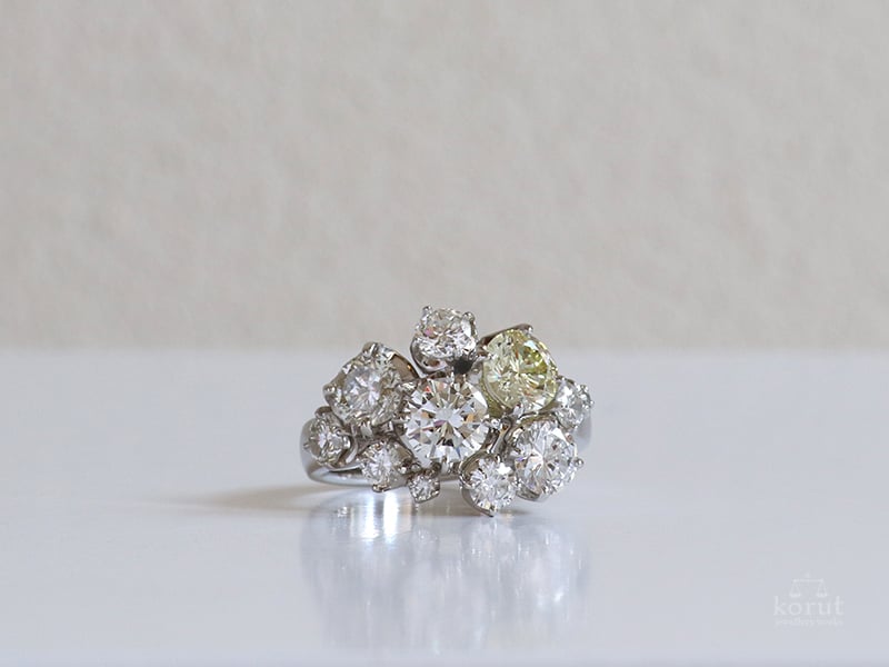 リフォーム後のダイヤモンドリング