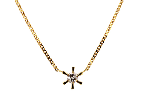 リフォーム前の18金イエローゴールド・ダイヤモンドペンダント