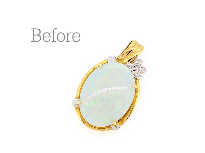 リフォーム前のオパールのペンダントトップ
