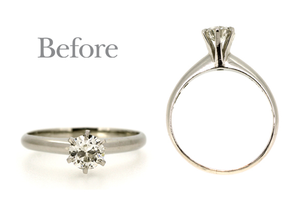 リフォーム前のプラチナ製ダイヤモンドリング