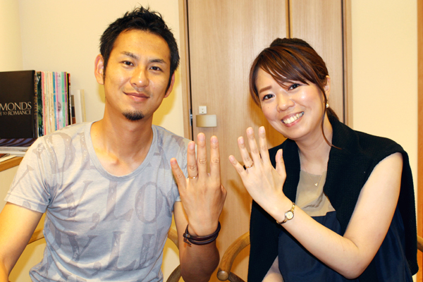 フルオーダーマリッジリング(結婚指輪)納品風景1