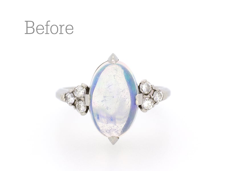 リフォーム前のオパールの指輪