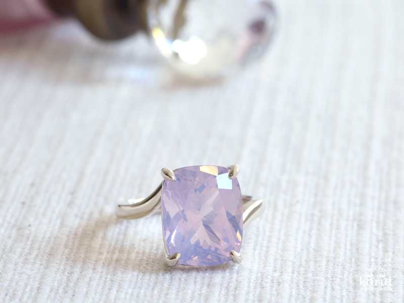ラベンダーアメジスト、ミルキーアメジストの指輪
