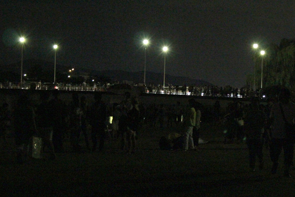 2015年五山の送り火・河端丸太町付近の様子