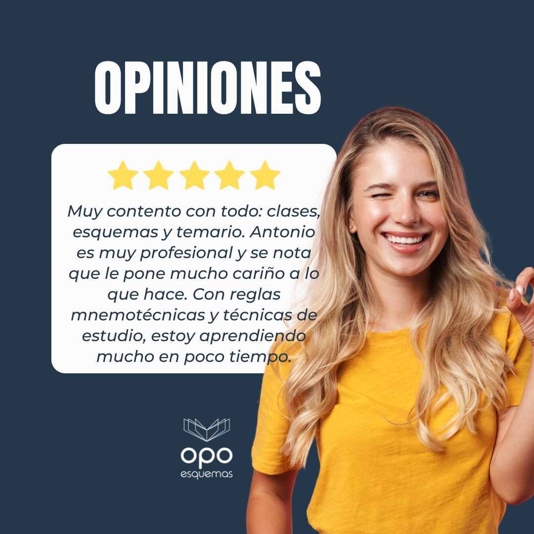 Opiniones OpoEsquemas. Academia Online Administración General del Estado