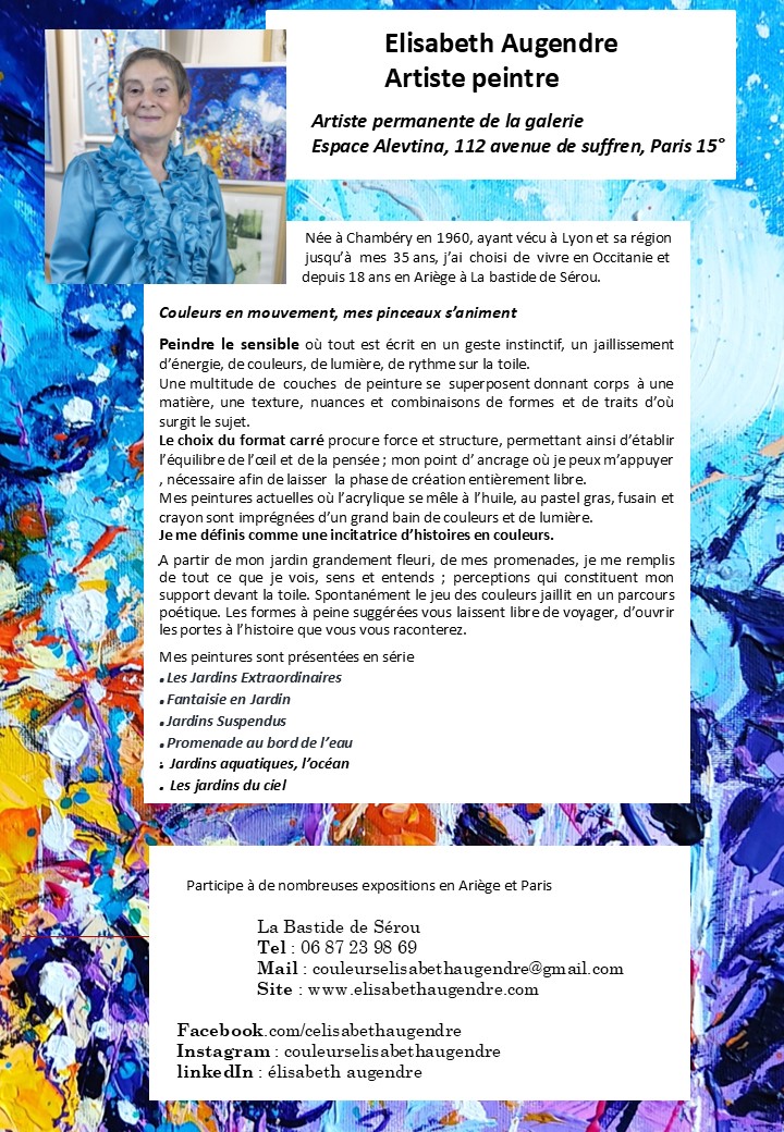 Elisabeth Augendre artiste peintre en Ariège