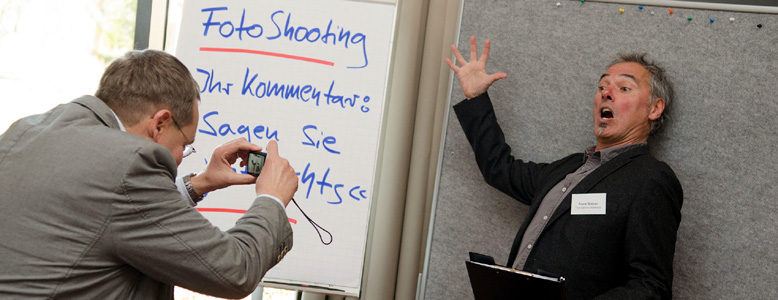 Fotoshooting als Warm-Up bei der Jahrestagung der niedersächsischen Heimvolkhochschulen 2015