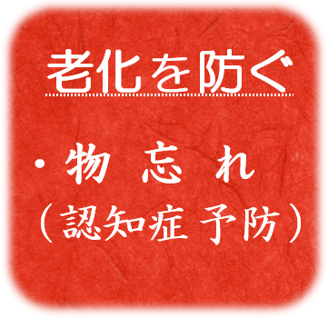 ・物忘れ（認知症予防）