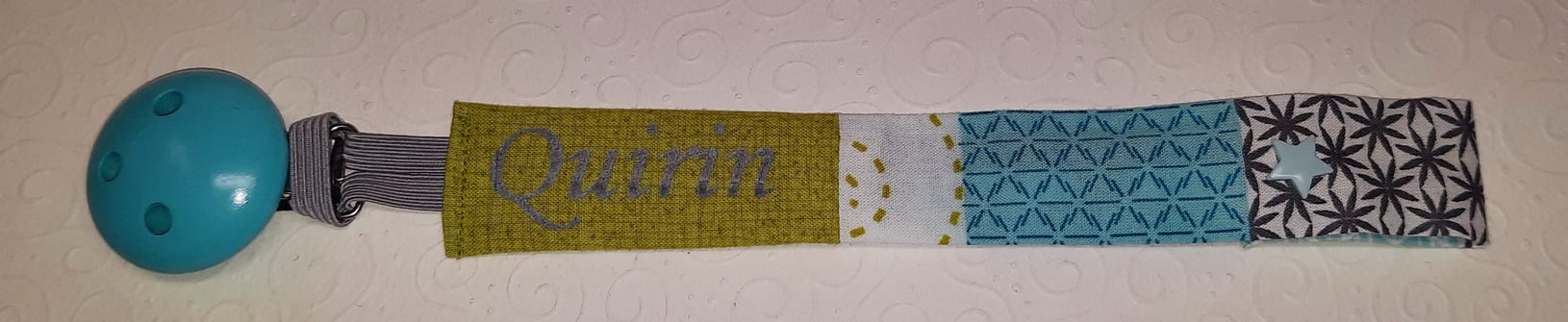 SK "Patchworkstoff türkis-grau-grün"