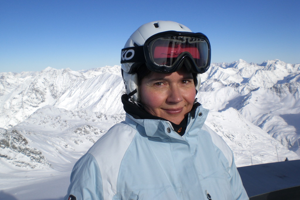 Aussichtspunkt Pitztal-Gletscher; Suzi auf 3440 m ü M