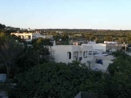 Blick nach Westen von der Zimmerterrasse