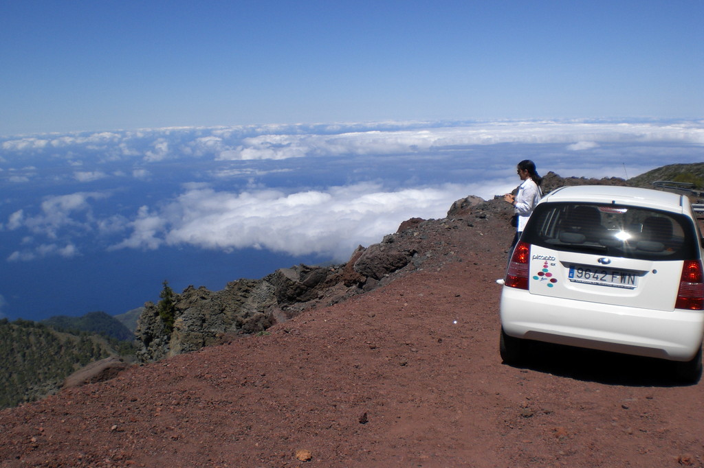 Caldera de Taburiente (bis 2426 m. ü. M.); hier etwa auf 2300 m. ü. M.