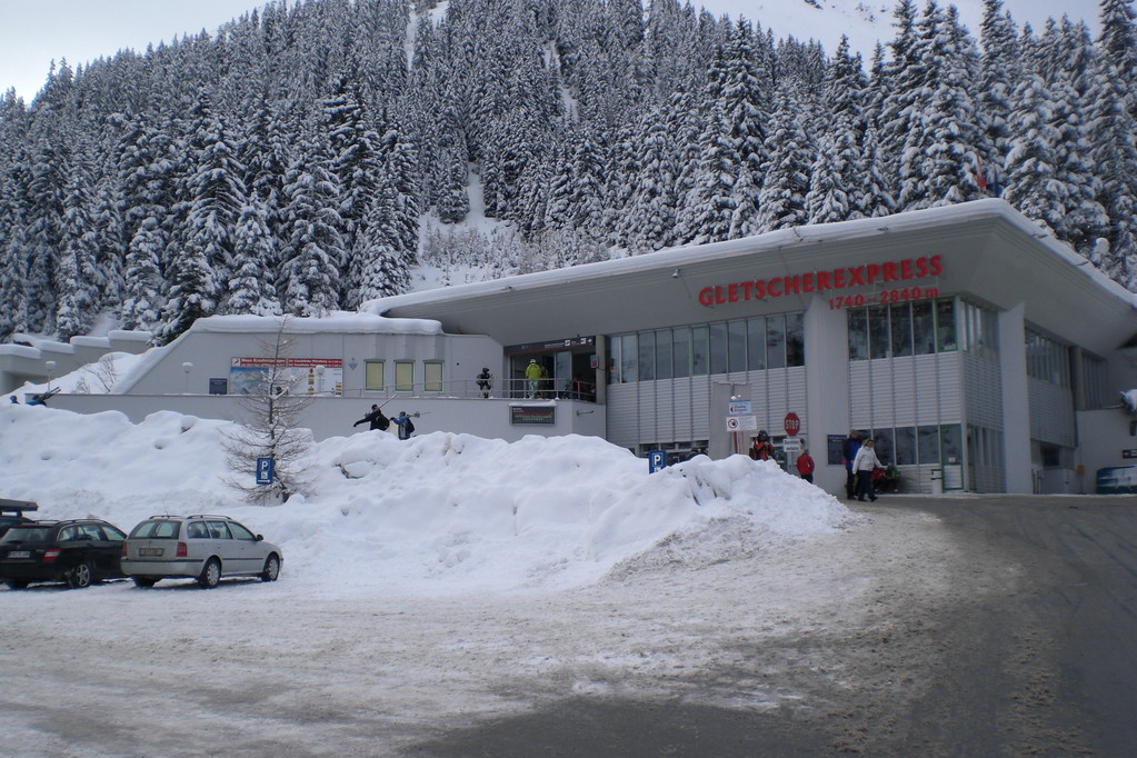 Talstation des Gletscher-Express am Mittelberg auf 1740 m ü M