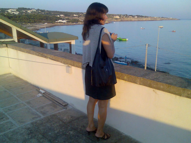 Suzi auf dem Dach des Magna Grecia