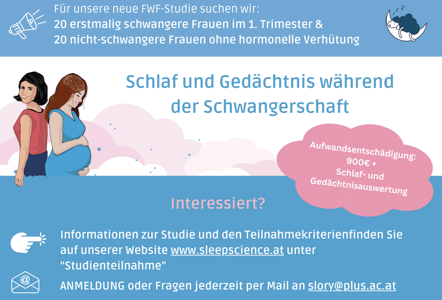 Schwangere für Studie "Schlaf und Gedächtnis" gesucht!