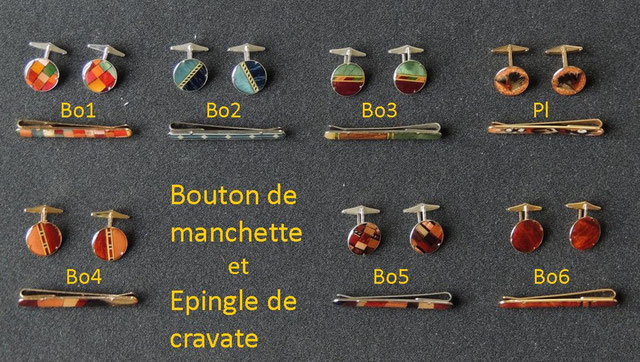 Boutons de manchette - 20€ / Pince de cravate - 18€