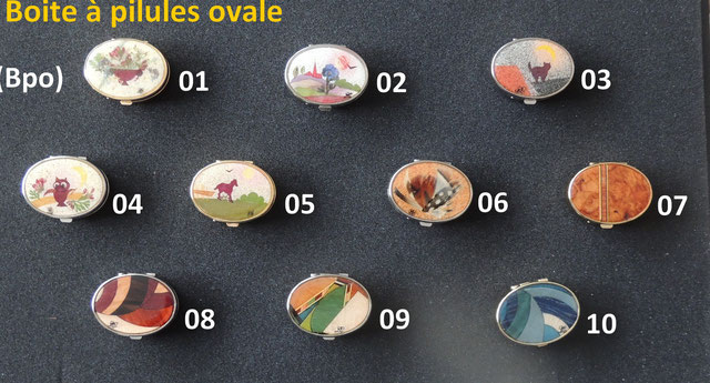 Boîte à pilule ovale - 48x30mm - 28€