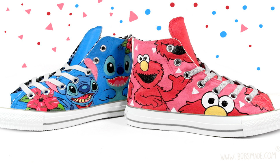 Lilo & Stitch Elmo Seasamstreet Custom shoes by bobsmade