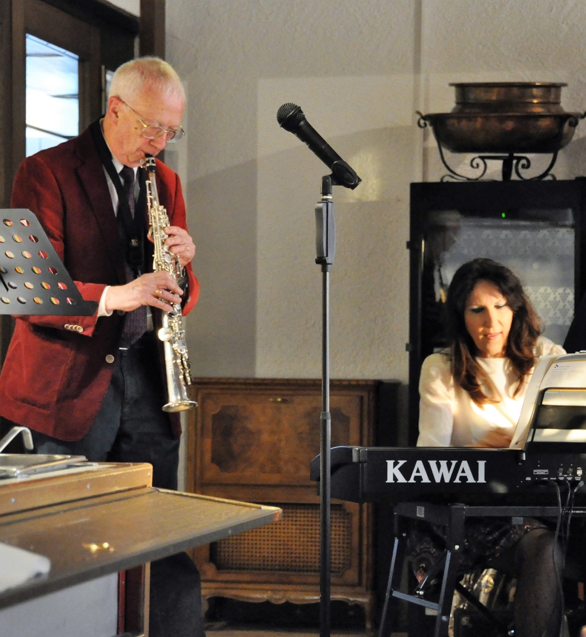 Prof. Dr.  Pfarrer Ernst Saxer Saxophon , Beatrice Ganz, Klavier