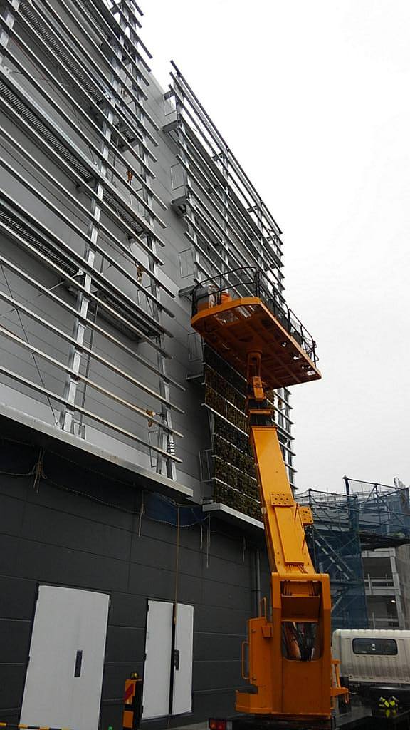 商業施設の壁面緑化