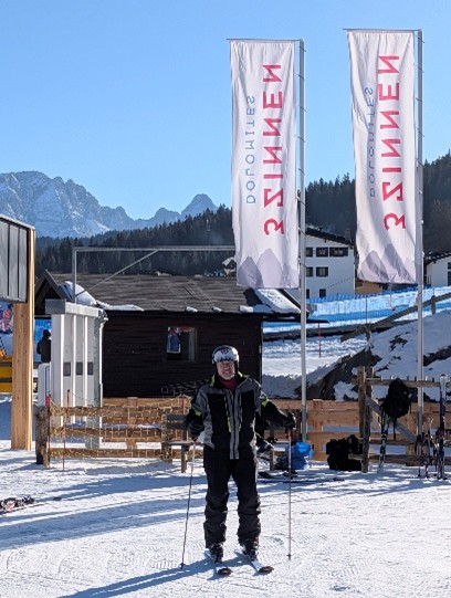 Julian skied at 3 Zinnen Ski Resort in Italy