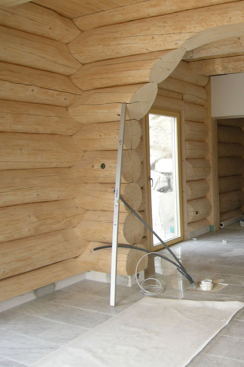 Marmorboden in einem Blockhaus Solenberg Schänis SG 2008