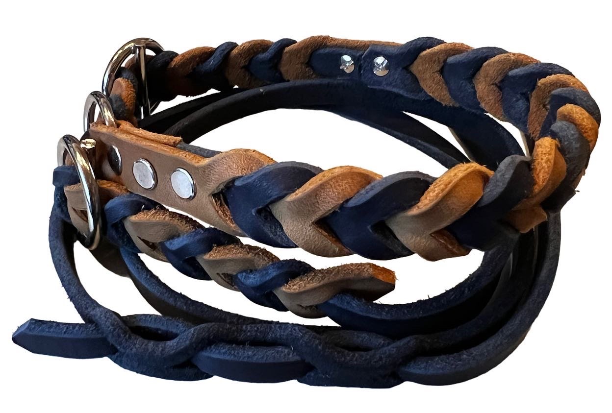 Fettleder-Agility-Leine 2-färbig