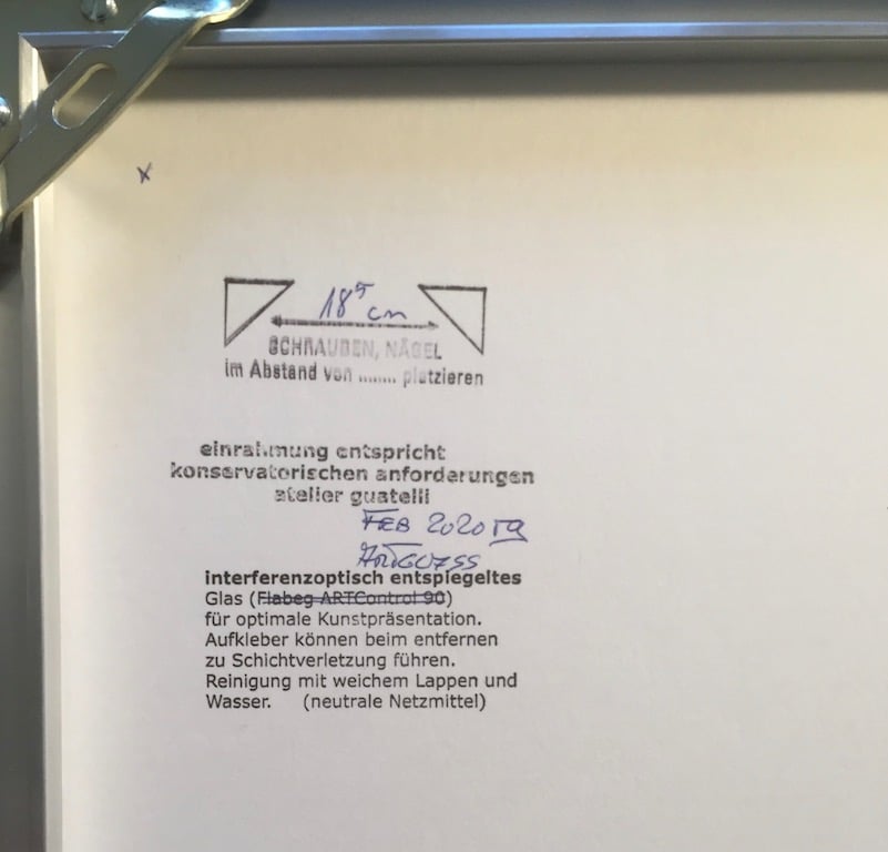 Alurahmen, Rahmung ist staubdicht abgeklebt