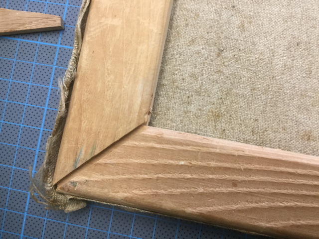 Keilrahmen; Bild abnehmen und neu aufspannen