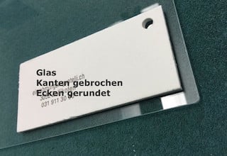 Bilderglas; Kanten gebrochen, Ecken gerundet