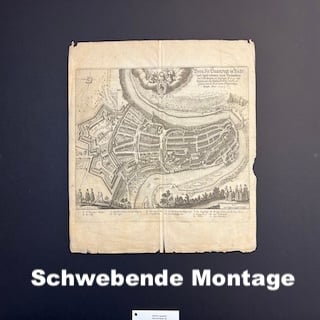 Kupferstich Merian Bern, reversible, alterungsbeständige Fixierung