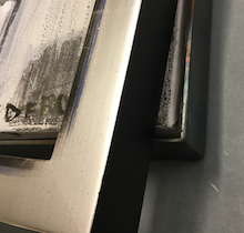 Ölbilder einrahmen - Schattenfugenrahmung