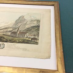 Kupferstich Einrahmung auffrischen