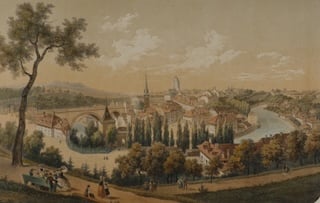 Historisches Bild Bern; Dessine et lithog par Deroy